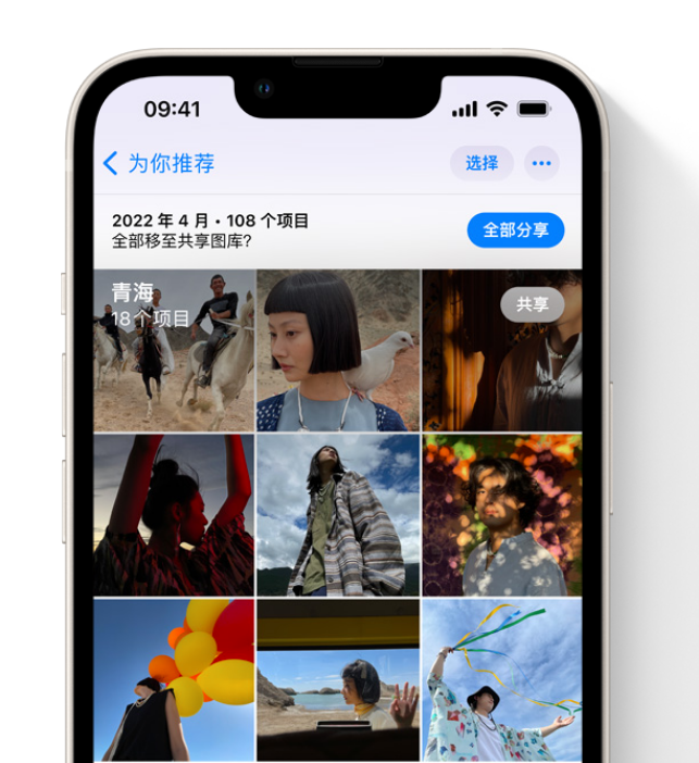 如何在 iPhone 上通过共享图库分享照片？